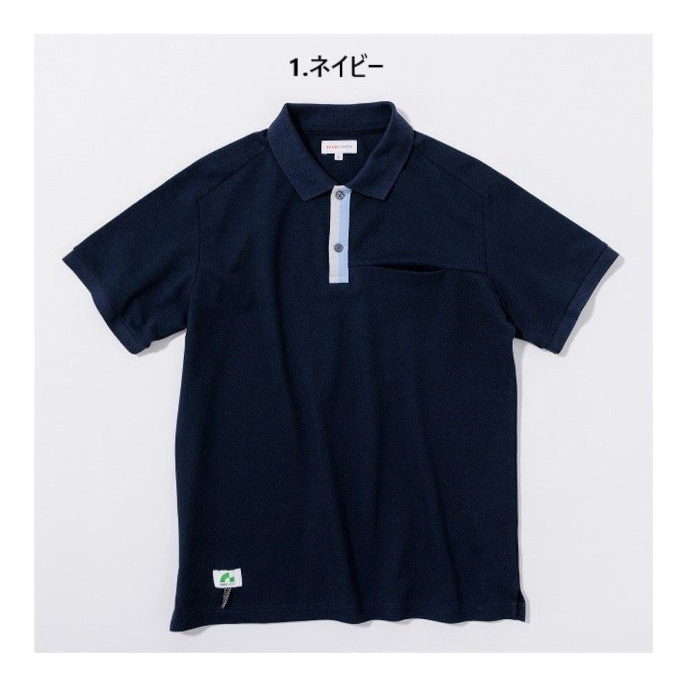 BEAMS DESIGN 半袖ポロシャツ(胸P付き) 1715-51