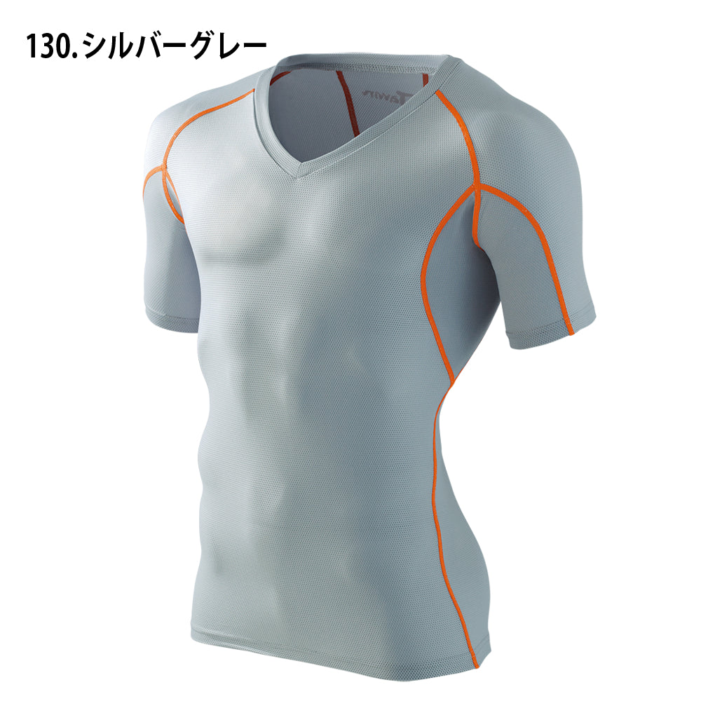 Jawin Vネックショートスリーブ(総メッシュ) 56154