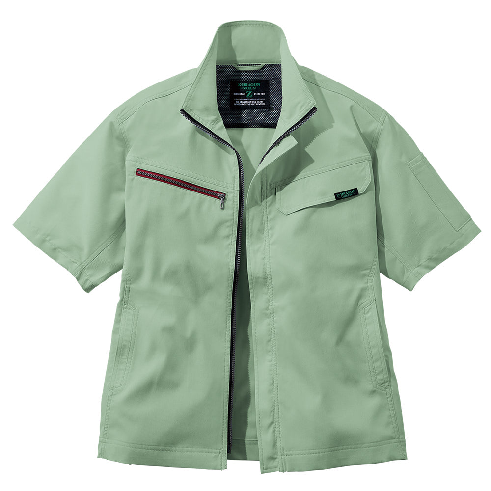 Z-DRAGON エコ製品制電ストレッチ半袖ジャンパー 77610