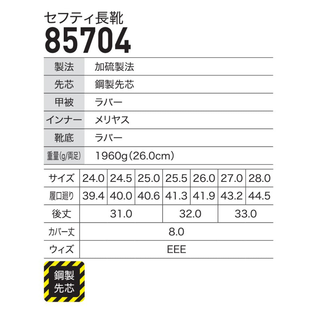 セフティ長靴 85704