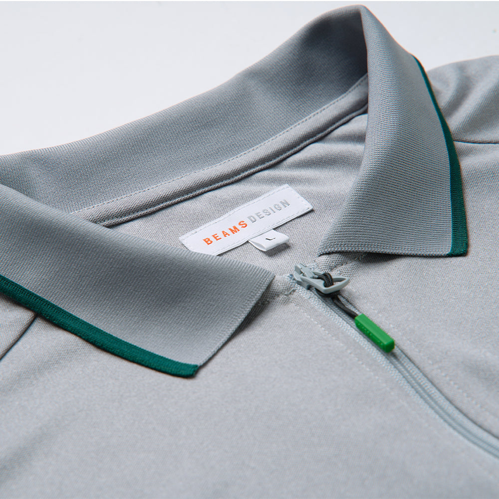 BEAMS DESIGN 長袖ハーフジップポロシャツ B7915-60