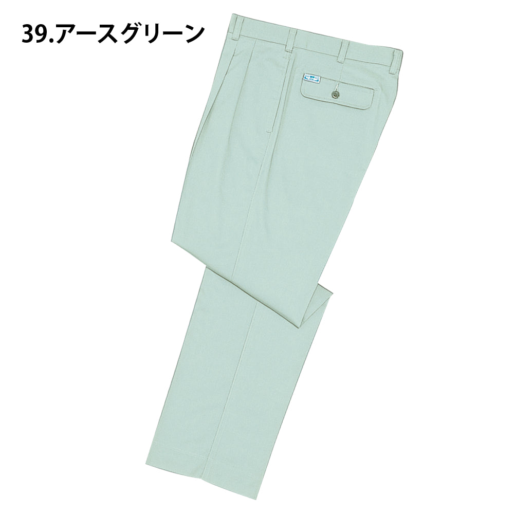 形態安定ツータックパンツ  34101