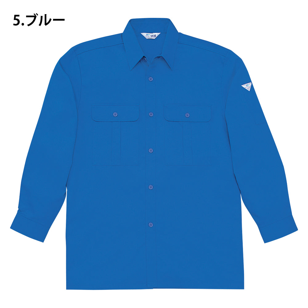 形態安定長袖シャツ  34104