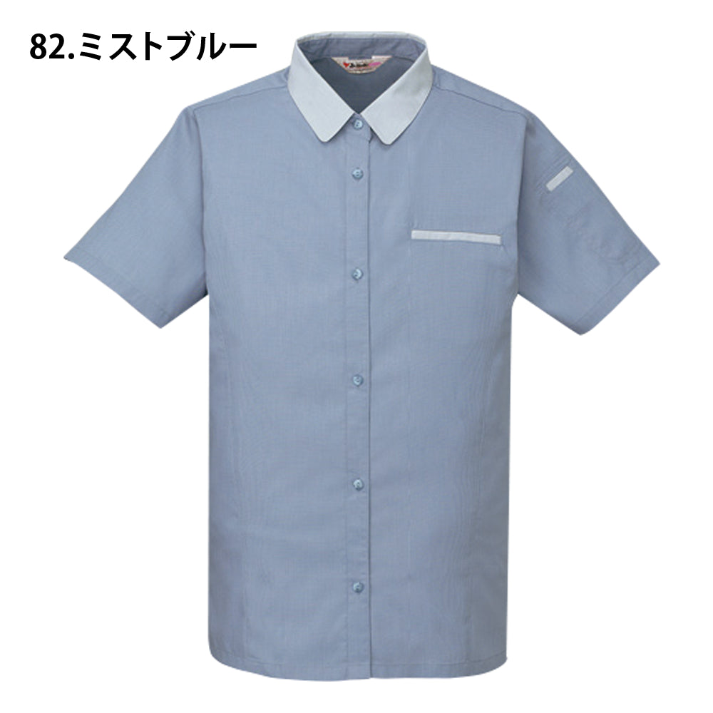 製品制電清涼レディース半袖シャツ 45315