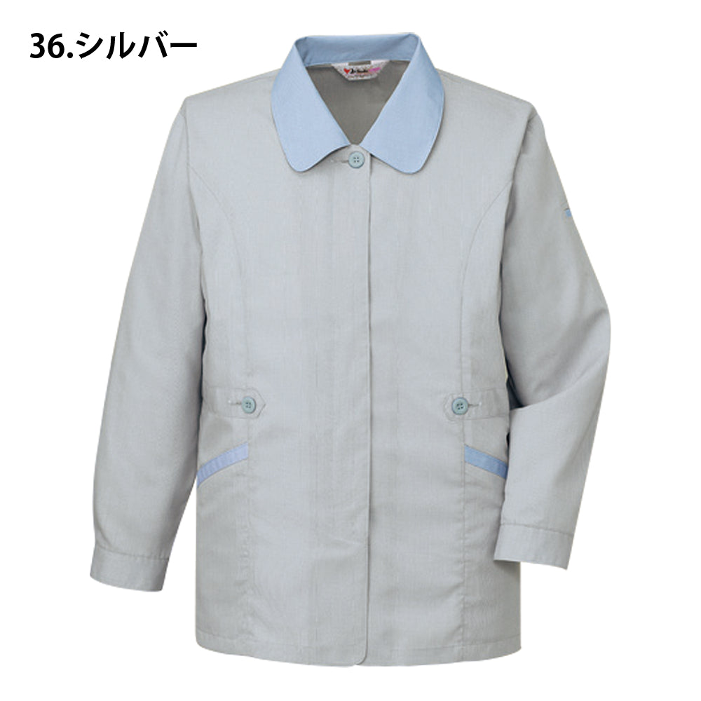 製品制電清涼レディース長袖スモック 45325