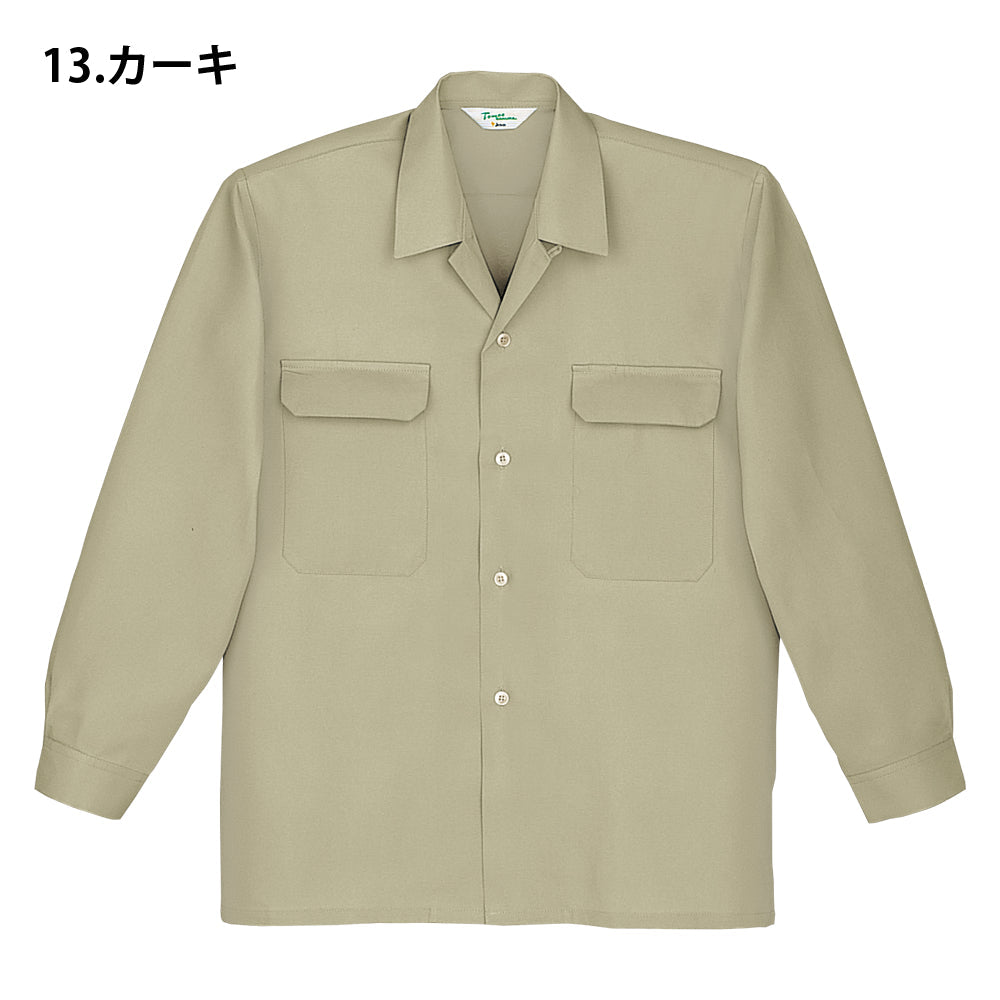 長袖オープンシャツ  7650