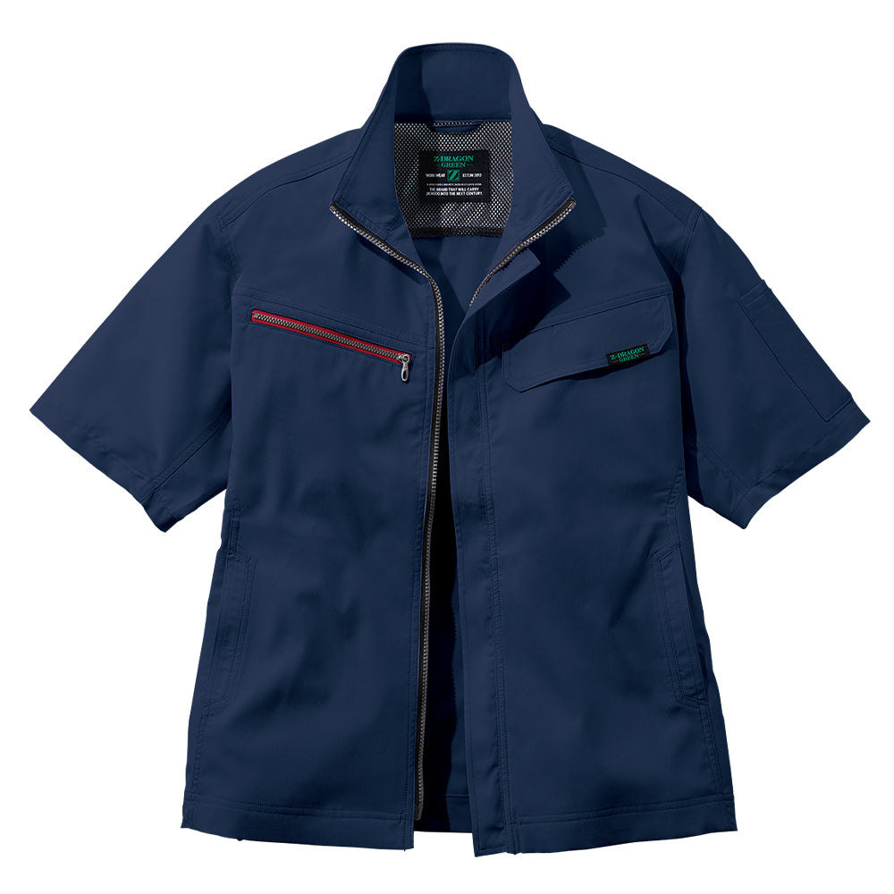 Z-DRAGON エコ製品制電ストレッチ半袖ジャンパー 77610