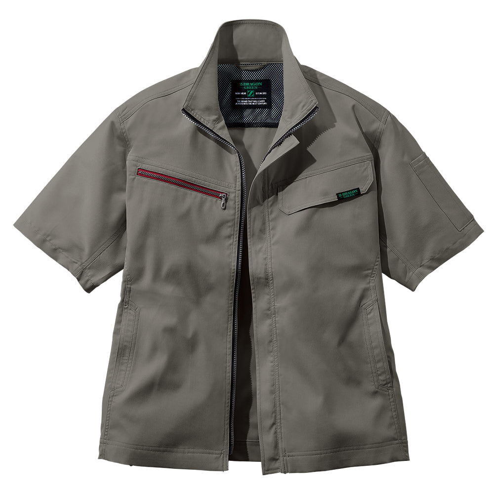 Z-DRAGON エコ製品制電ストレッチ半袖ジャンパー 77610