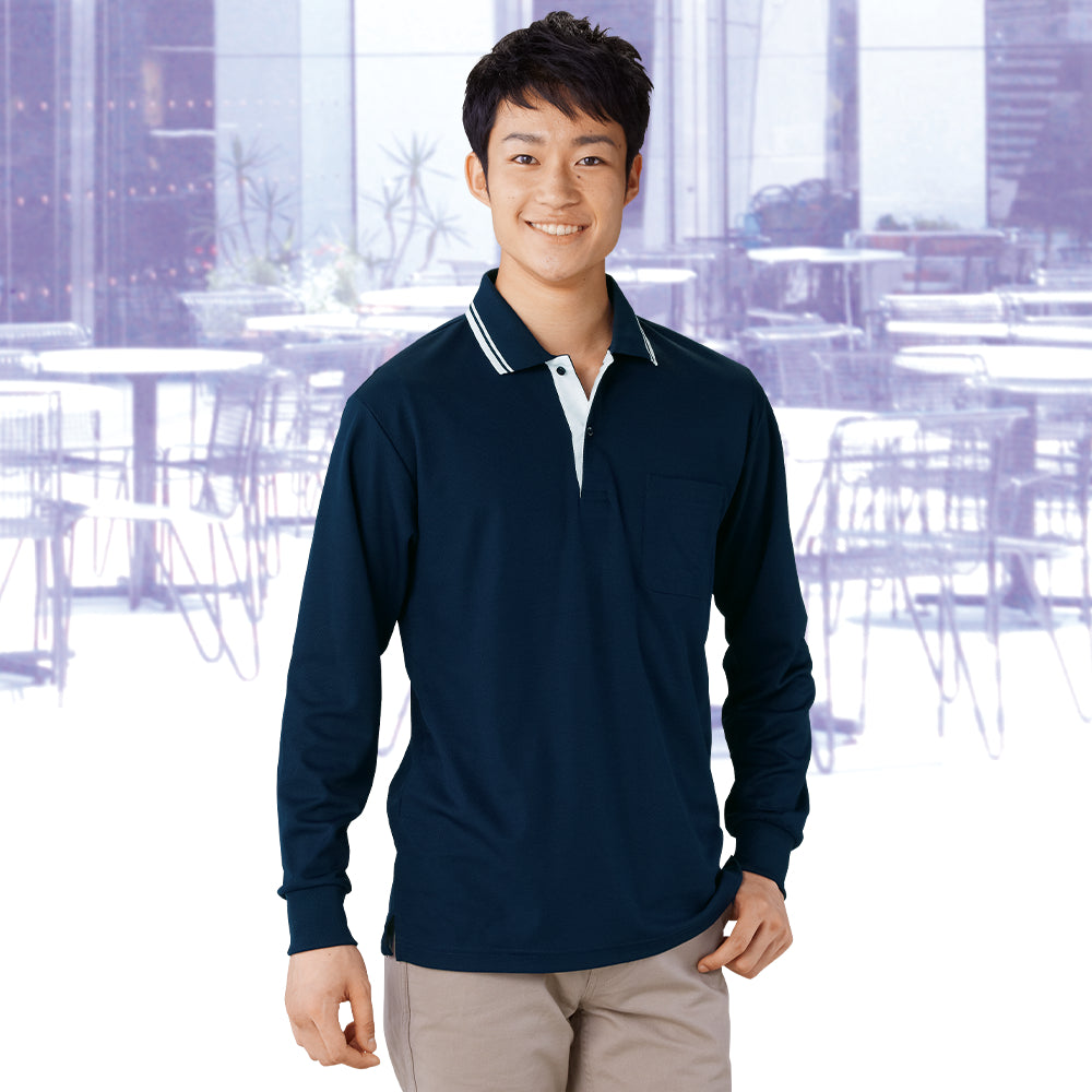 Field Message 吸汗速乾長袖ポロシャツ  85264