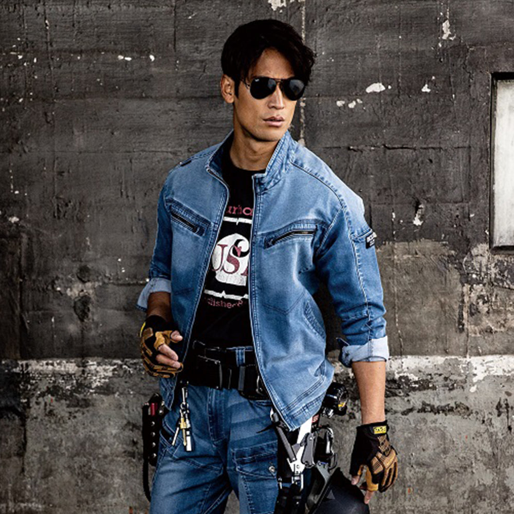 ストレッチシルキーデニムジャケット D-2900