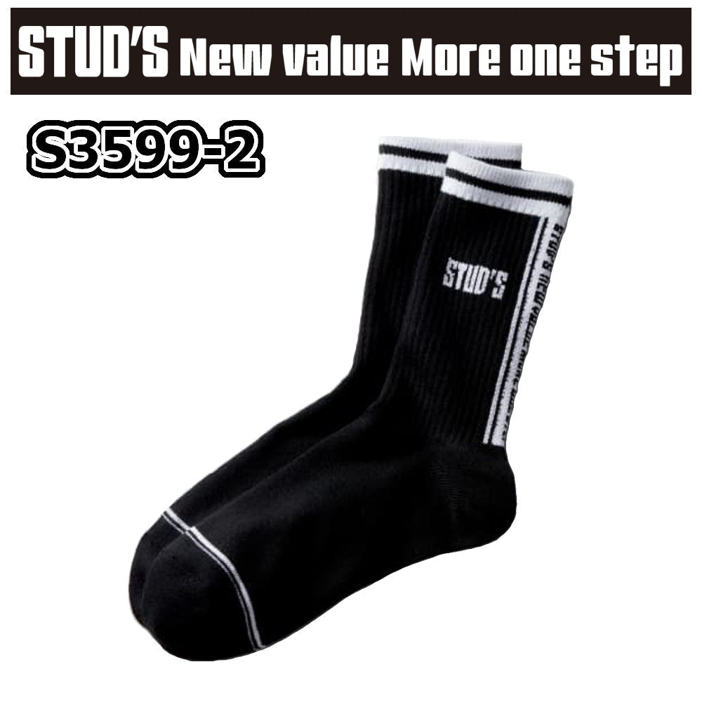 バックラインロゴ STUD'S ソックス S3599-2