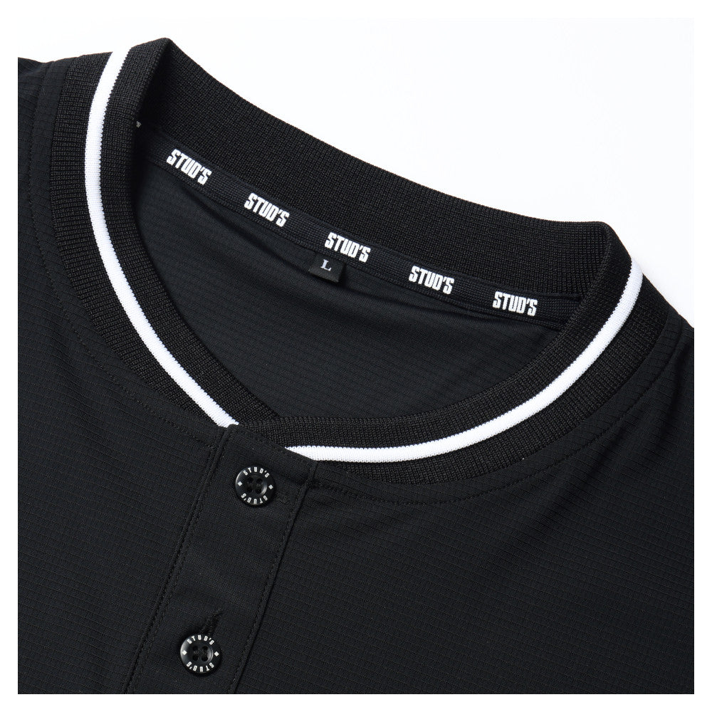 [STUD'S]ハイストレッチ冷感ヘンリーネックシャツ S8564