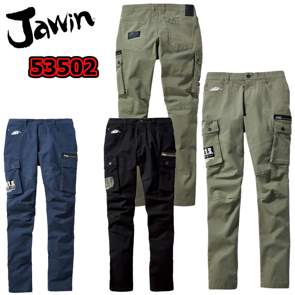 Jawin ストレッチノータックカーゴパンツ 53502