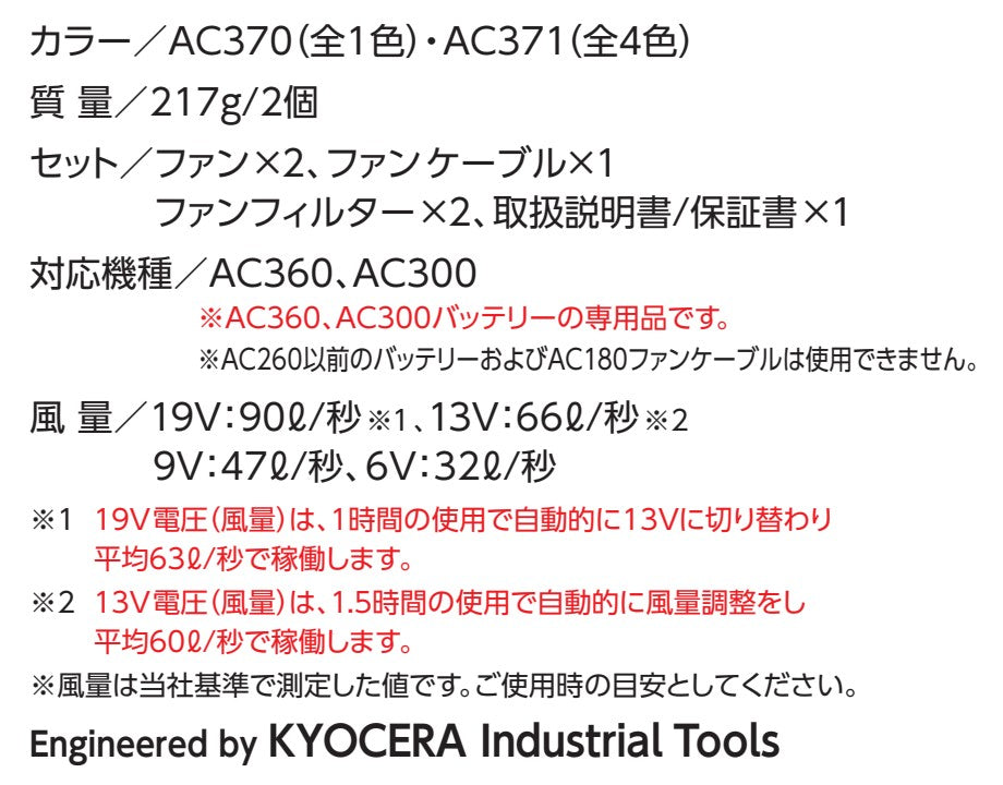 ファンユニット AC371